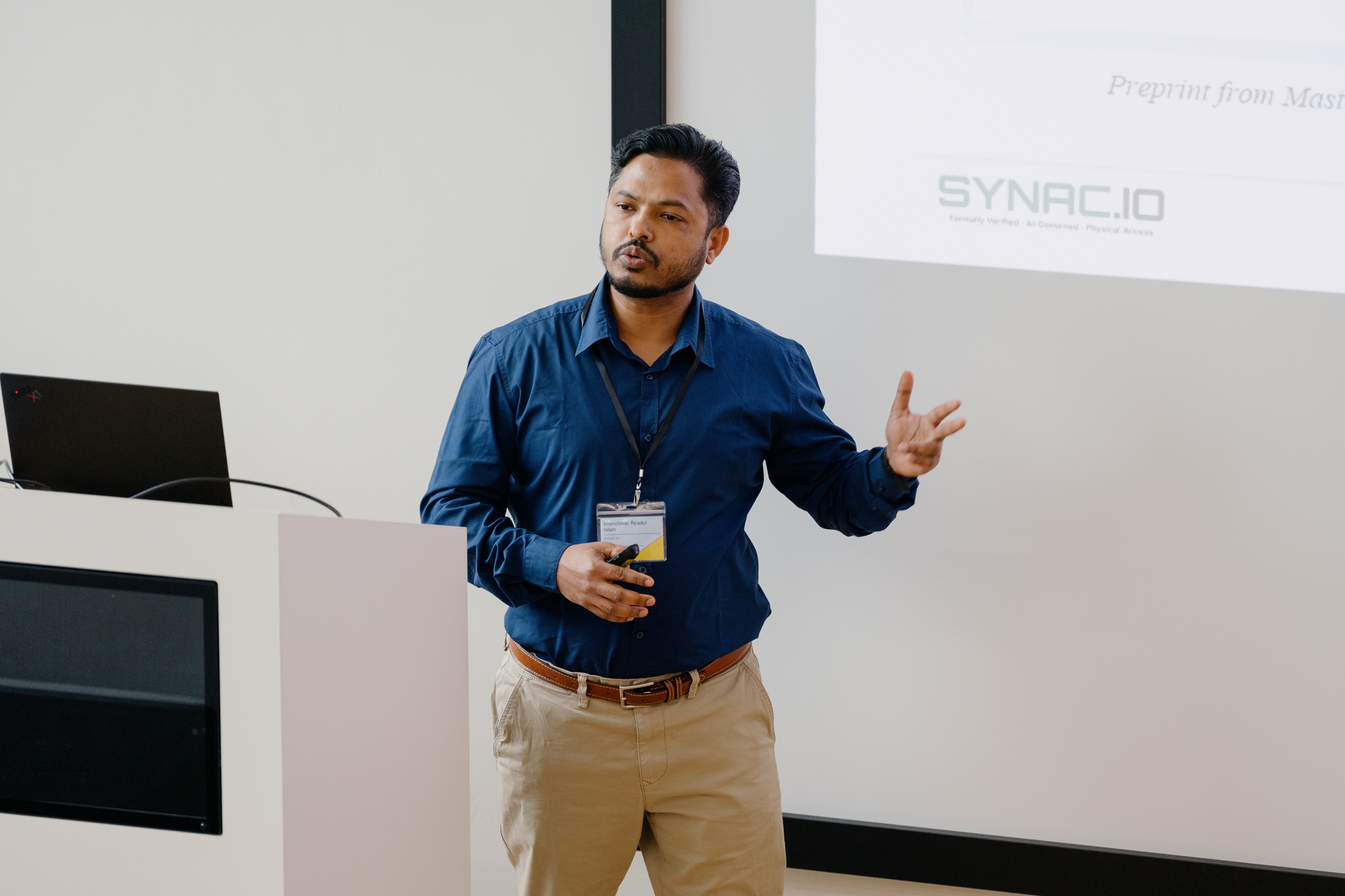SYNAC.IO pitching in the Newcomer Startup Session at the ELSA General Assembly 2026